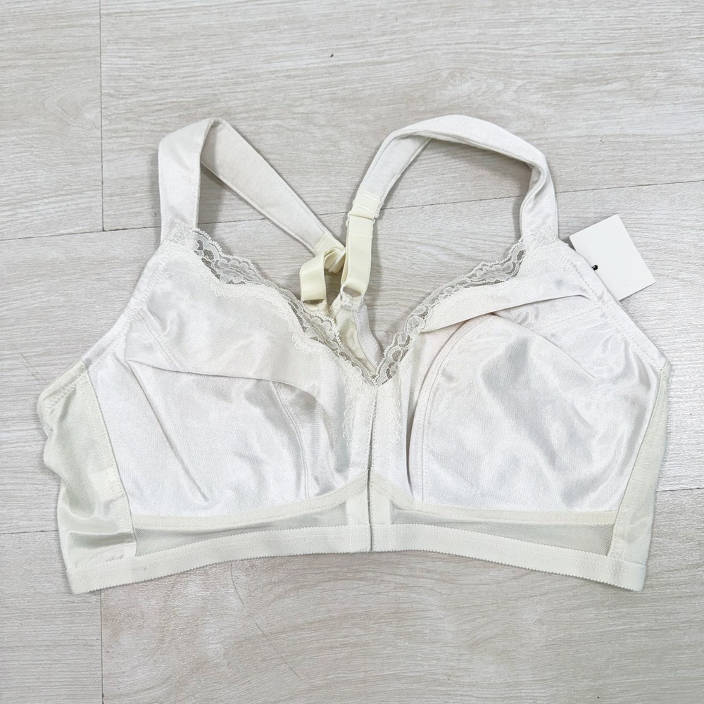 Instant Shaping by Plusform Front Close Posture Bra 38C Ivory Lace 4022 NEW